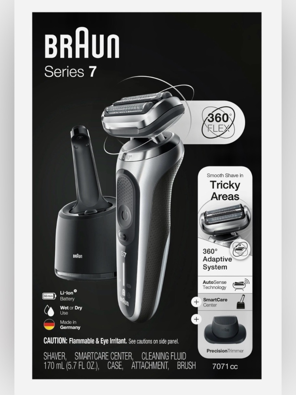 Brand New BRAUN Series 7 360 Degrees Adaptive System Men’s Shaver Retail $179